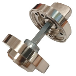 CONDENA C/LLAVE C/ROSETA P/PICAPORTE 70 NIQUEL SAT.