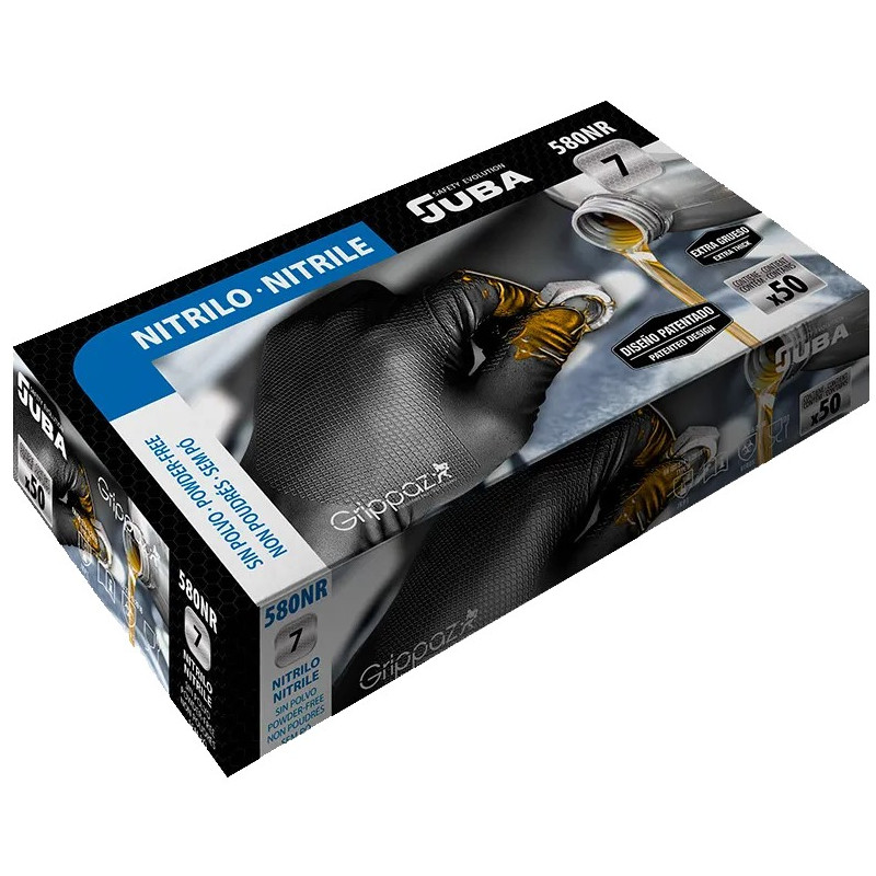 GUANTES NITRILO DESCH. GRIPAZZ 580NR T.10 (50UND)