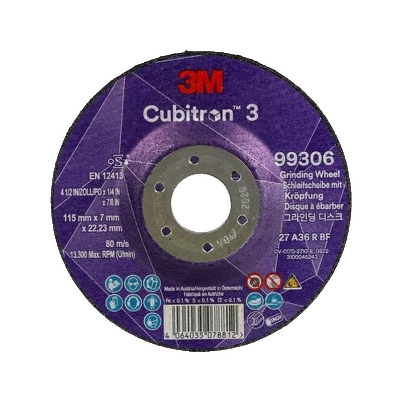DISCO DESBASTE CUBITRON  115x7x22,23MM