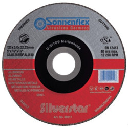 DISCO CORTE SILVERSTAR 125x1,0x22,23mm ALUMINIO
