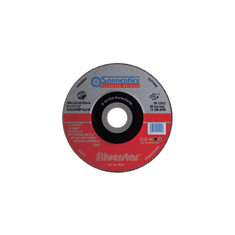 DISCO CORTE SILVERSTAR 125x1,0x22,23mm ALUMINIO