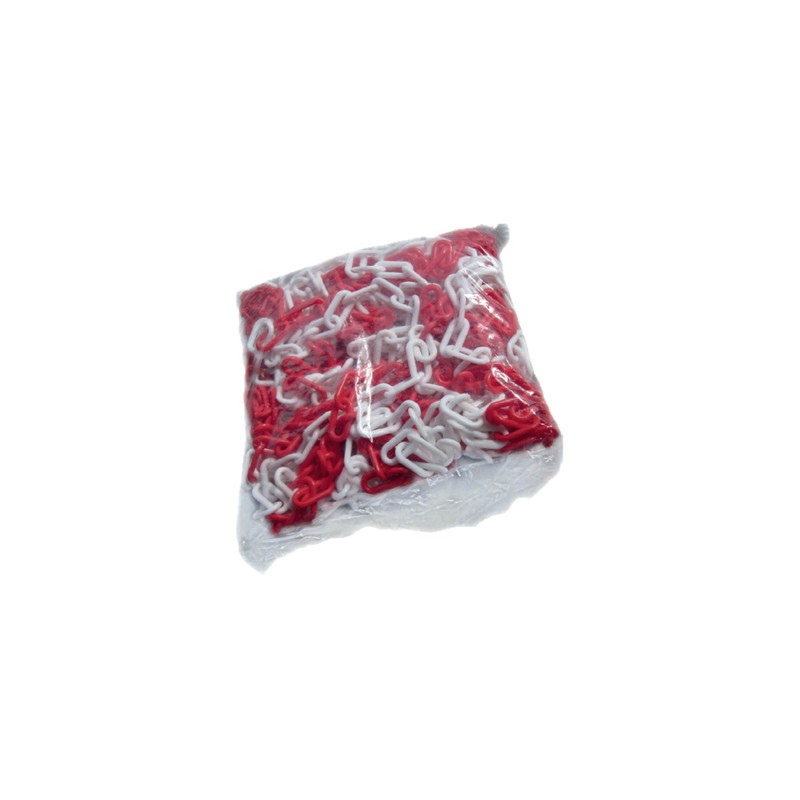 CADENA PVC ROJO/BLANCO 8MM (25MTS)