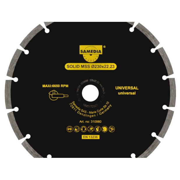 DISCO DIAMANTE UNIVERSAL SOLID 115x22,23mm