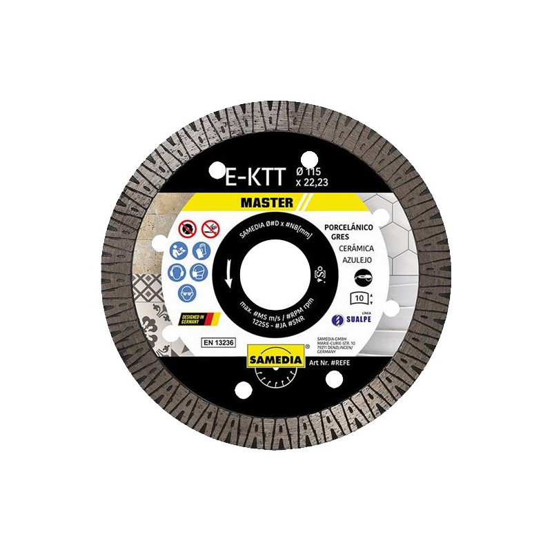 DISCO DIAMANTE TECHNIC E-KITT 125x22,23mm PORCE.