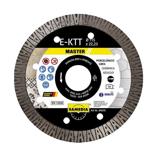 DISCO DIAMANTE TECHNIC E-KITT 125x22,23mm PORCE.