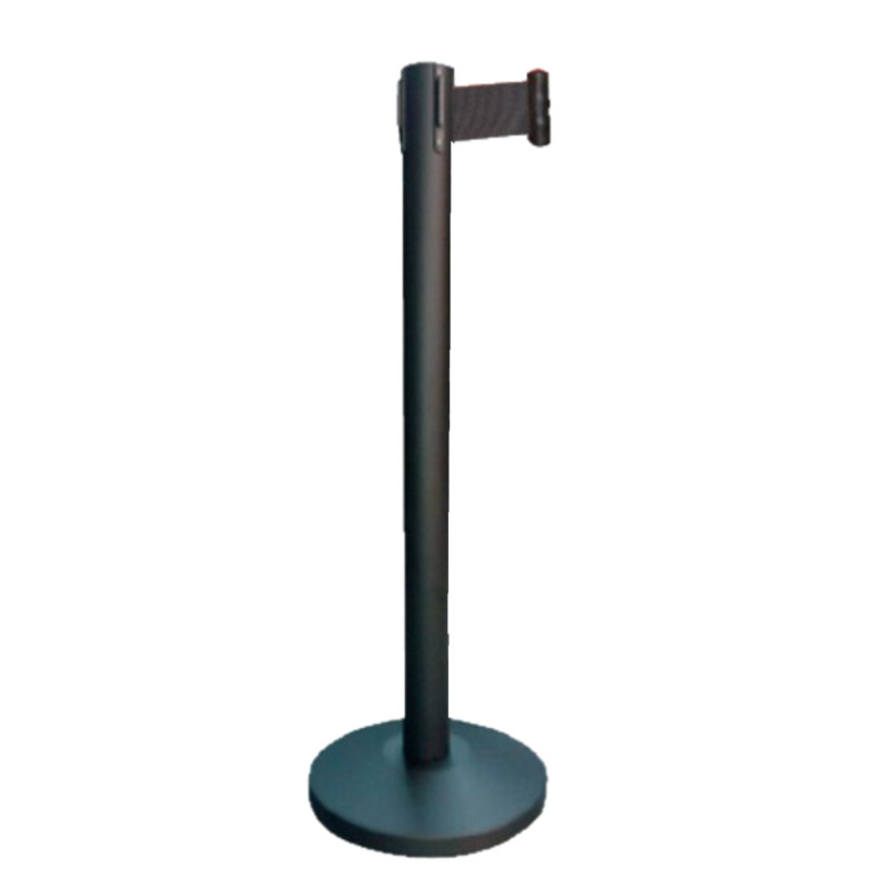POSTE SEPARADOR STANDAR NEGRO C/CINTA NEGRA EXT.2M