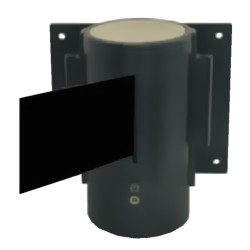 SOPORTE PARED ACERO LACADO NEGRO C/CINTA EXT.NEGRA 2M