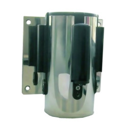 SOPORTE PARED ACERO CROMADO NEGRO C/CINTA EXT.NEGRA 2M