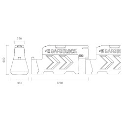 SEPARADOR DE VIA 60CM ROJO