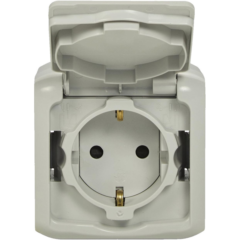 BASE TOMA FORIX IP44 2P+T GRIS