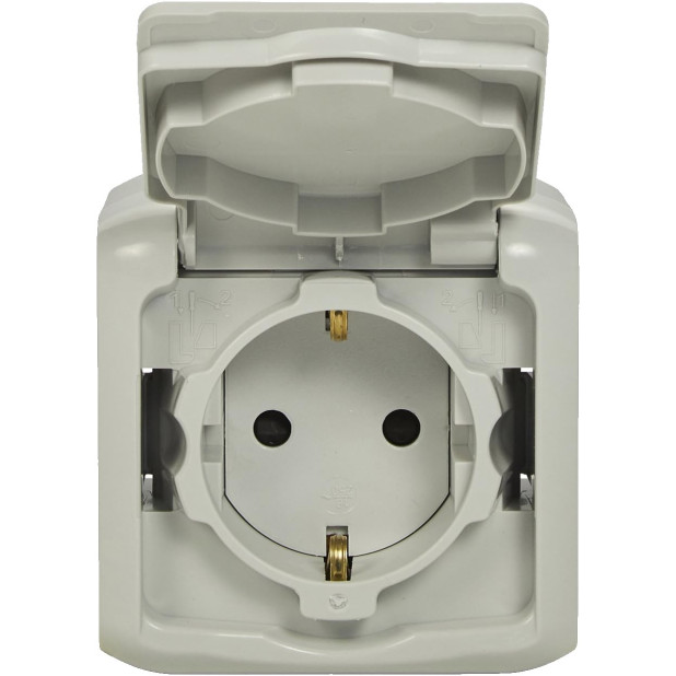 BASE TOMA FORIX IP44 2P+T GRIS