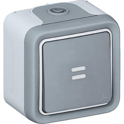 PULSADOR SUPERFICIE LUMIN PLEXO GRIS
