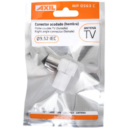CONECTOR ANTENA ACODADO HEMBRA BLANCO