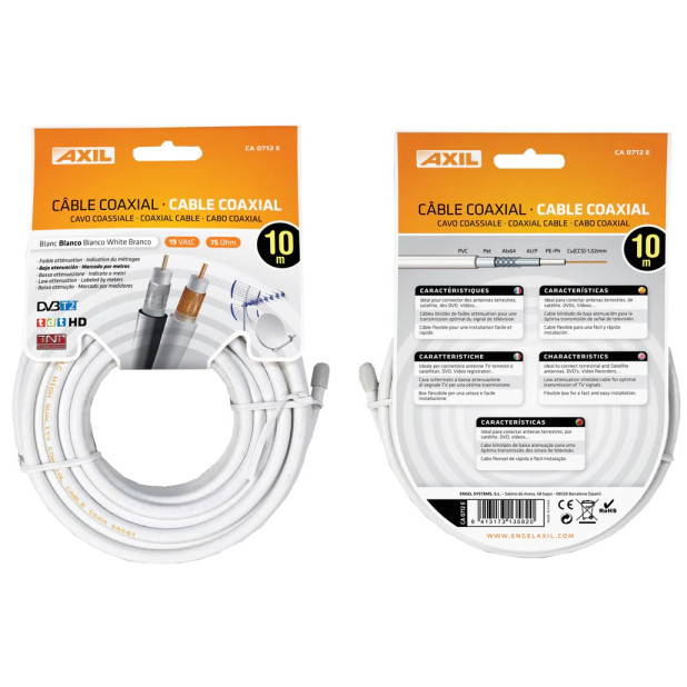 CABLE COAXIAL BLANCO COLGABLE (ROLLO 10MTS)