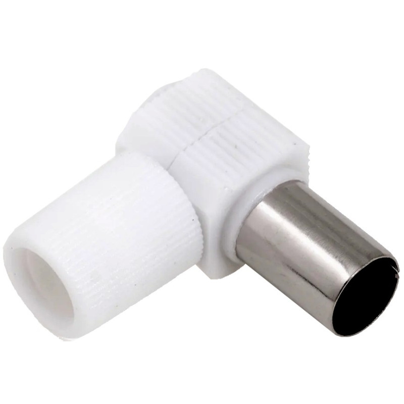 CONECTOR ANTENA ACODADO MACHO BLANCO