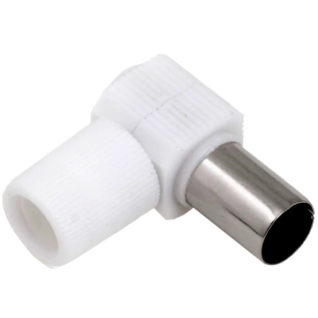 CONECTOR ANTENA ACODADO MACHO BLANCO