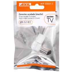 CONECTOR ANTENA ACODADO MACHO BLANCO
