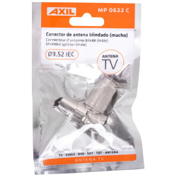 CONECTOR ANTENA BLINDADO RECTO MACHO