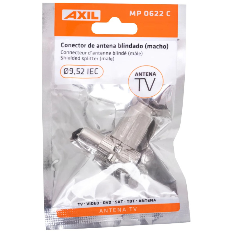 CONECTOR ANTENA BLINDADO RECTO MACHO