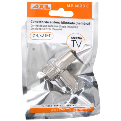 CONECTOR ANTENA BLINDADO RECTO HEMBRA