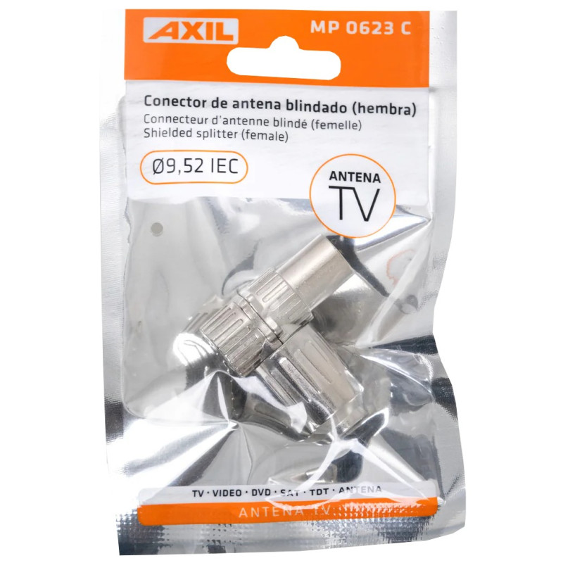 CONECTOR ANTENA BLINDADO RECTO HEMBRA