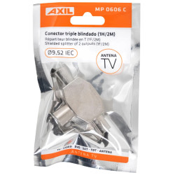 CONECTOR ANTENA TRIPLE H/2M