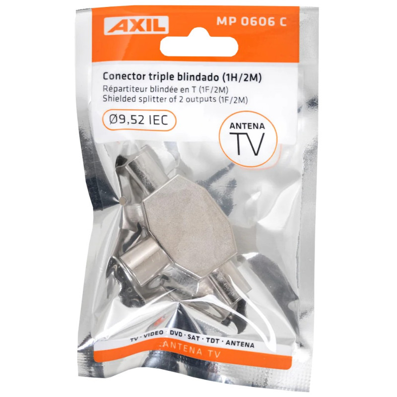 CONECTOR ANTENA TRIPLE H/2M