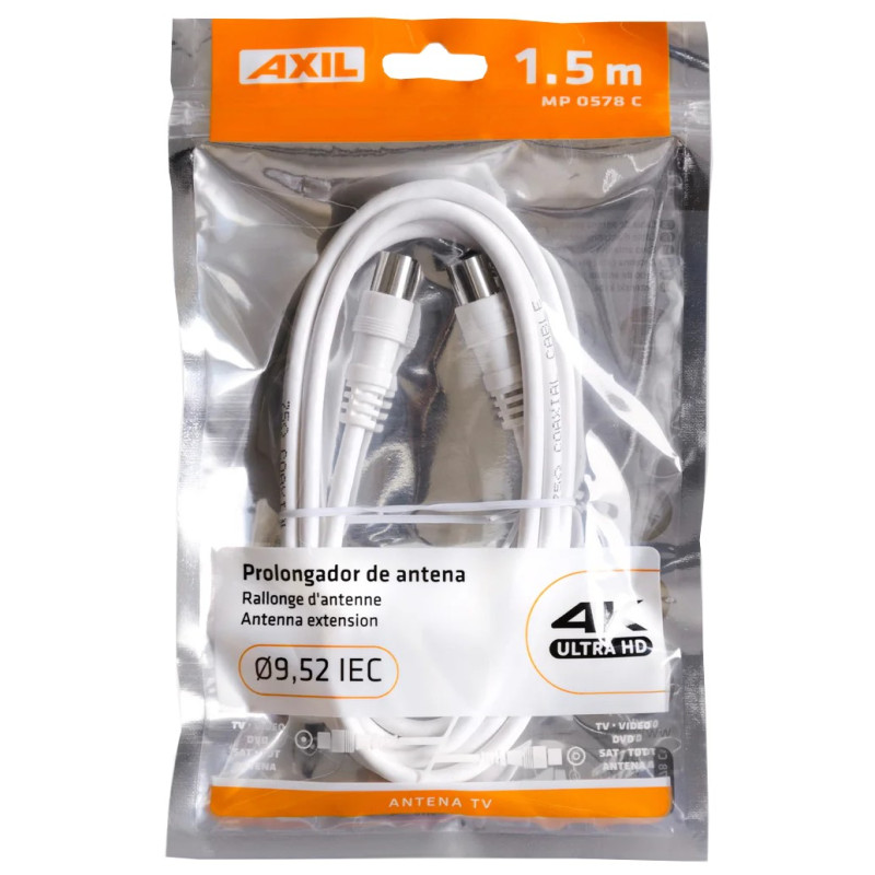CABLE PROLONGACION ANTENA BLANCO (ROLLO 1.5MTS)