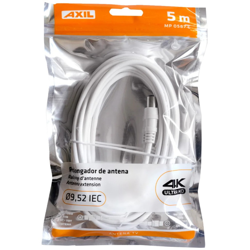 CABLE PROLONGACION ANTENA BLANCO (ROLLO 5MTS)