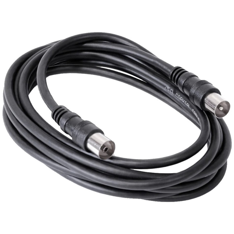 CABLE PROLONGACION ANTENA NEGRO (ROLLO 2.5MTS)