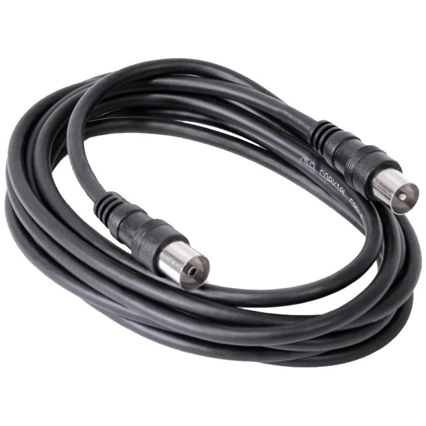 CABLE PROLONGACION ANTENA NEGRO (ROLLO 2.5MTS)