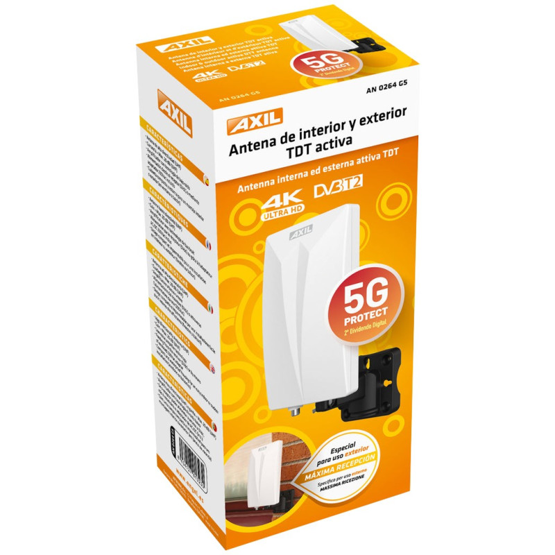 ANTENA TDT-UHF ELECTRÓNICA EXTERIOR LTE 5G AXIL