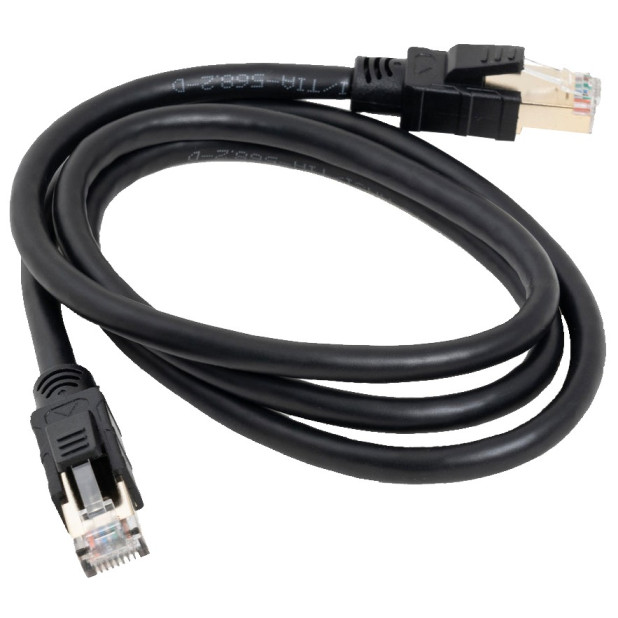 CABLE ETHERNET RJ45/RJ45 CAT8 CU-NEGRO 1M