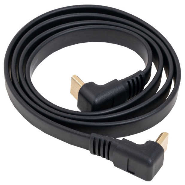 CABLE HDMI PLANO Y CONECTOR RECTO 270º 1M