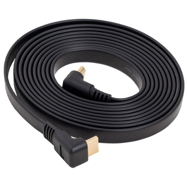 CABLE HDMI PLANO Y CONECTOR RECTO 270º 3M