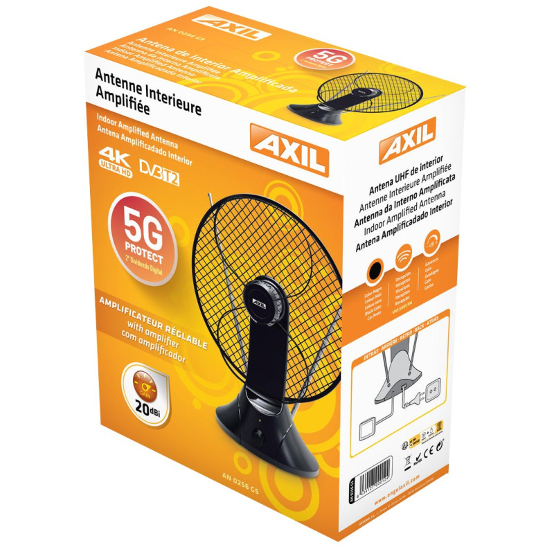 ANTENA INTERIOR ELECTRONICA UHF+VHF LTE 5G