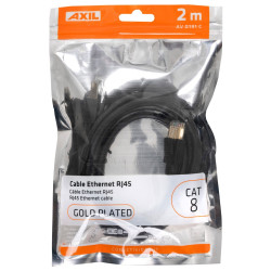 CABLE ETHERNET RJ45/RJ45 CAT8 CU-NEGRO 2M
