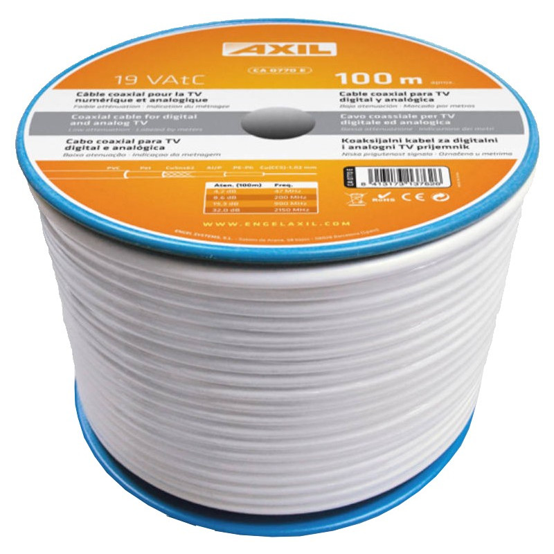 BOBINA 100 METROS CABLE COAXIAL (POR METRO)