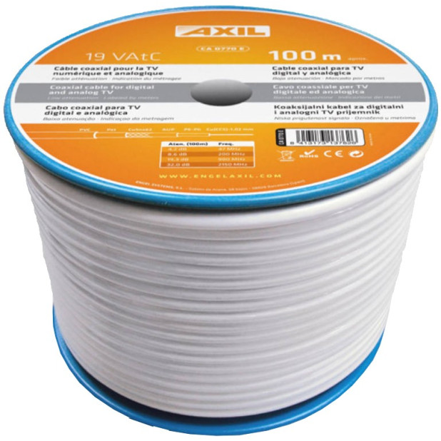 BOBINA 100 METROS CABLE COAXIAL (POR METRO)
