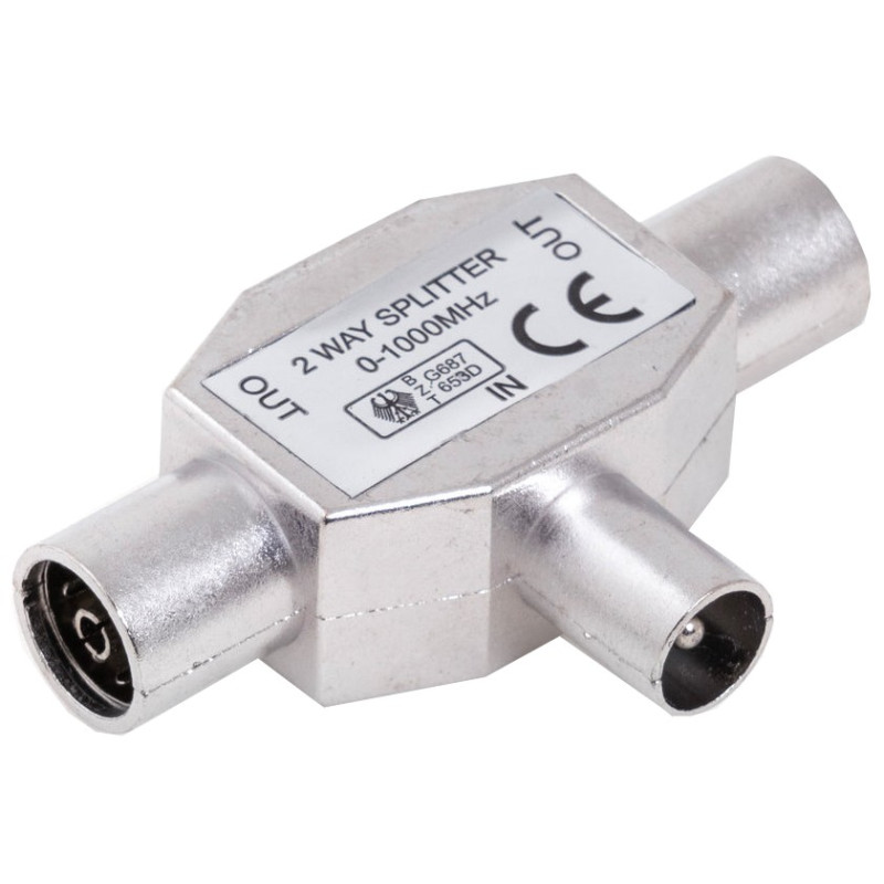 CONECTOR ANTENA BLINDADO 1MACHO/2HEMBRAS