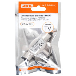 CONECTOR ANTENA BLINDADO 1MACHO/2HEMBRAS