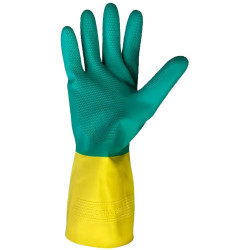 GUANTE CAPITOL II BICOLOR LATEX FLOCADO T.10