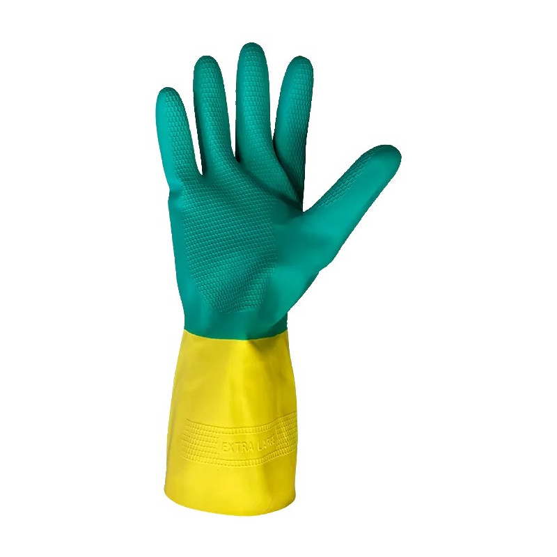 GUANTE CAPITOL II BICOLOR LATEX FLOCADO T.10