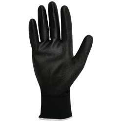 GUANTE POLIESTER REC. NITRILO NEGRO T.10
