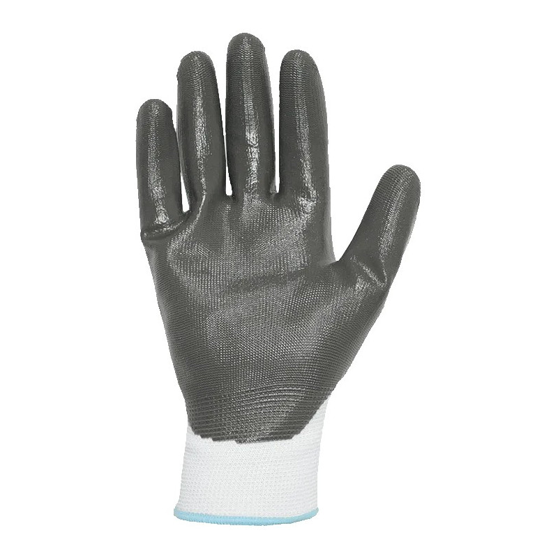 GUANTE POLIESTER REC. ECO NITRILO GRIS T.11