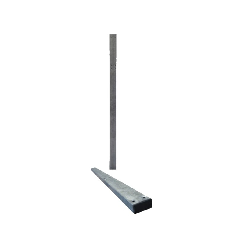 POSTE GALVA FRIO 80x40x2MM TAPA METALICA 3M