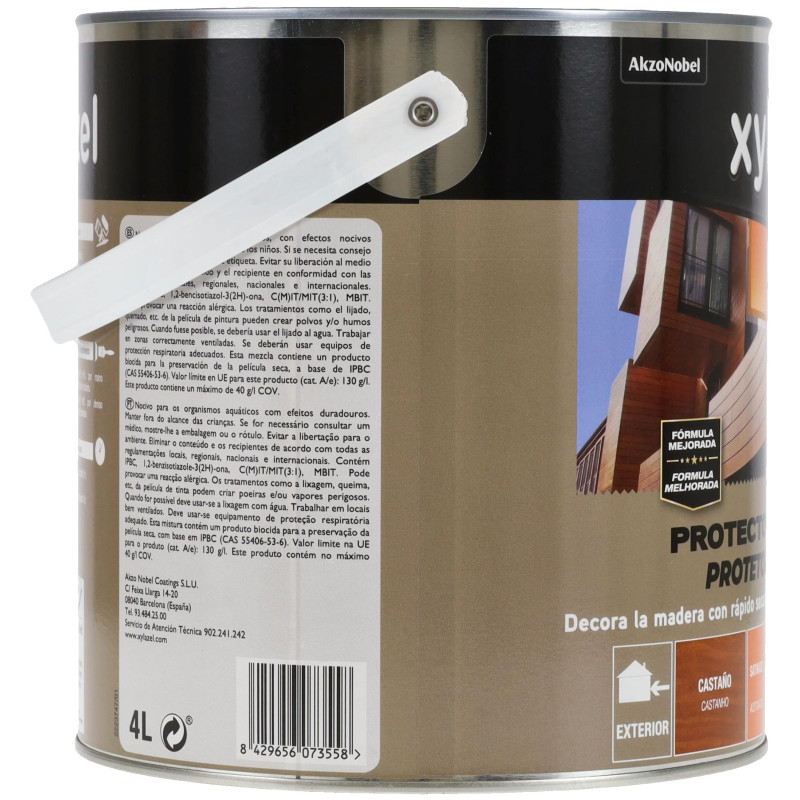 PROTECTOR LASUR AGUA SATINADO CASTAÑO 4L