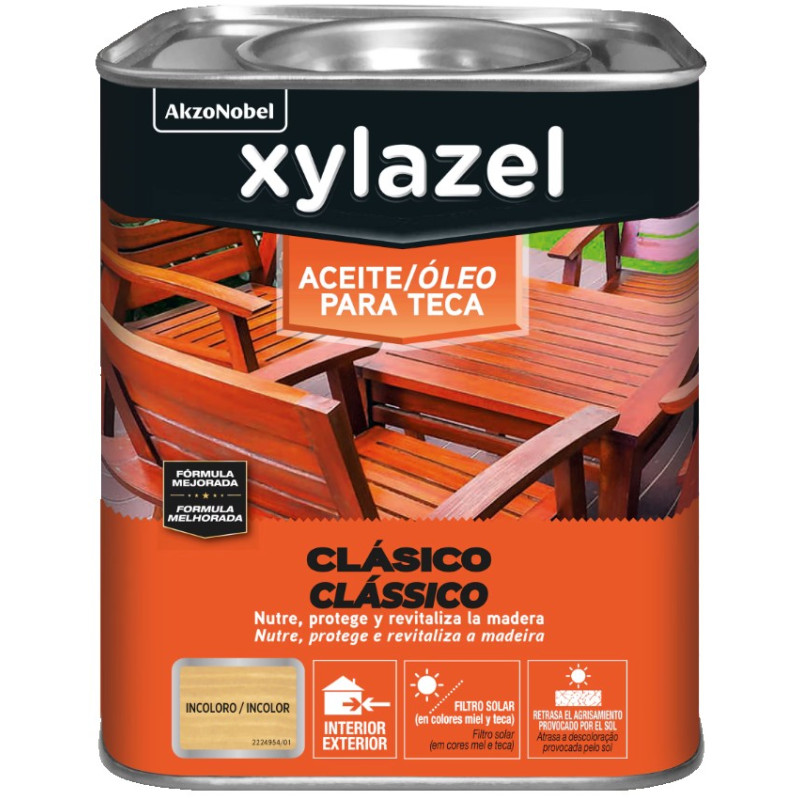 ACEITE TECA XYLAZEL INCOLORO 750ML (DESCAT.)