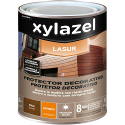 PROTECTOR LASUR AGUA SATINADO NOGAL 750ML***DESCAT