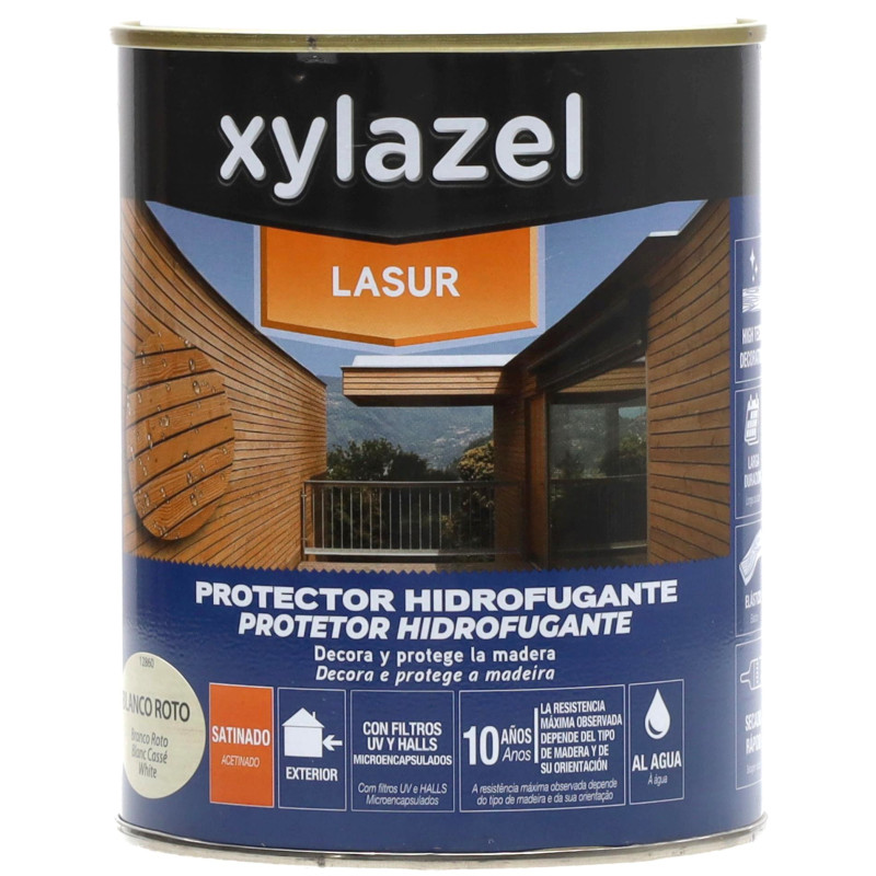 PROTECTOR LASUR AGUA HIDROF SAT BLANCO ROTO 2.5L
